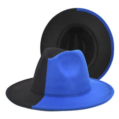 Color Matching Big Edge Felt Unisex Hat