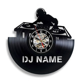 Custom DJ Name Vinyl Record Clock - Unique Gift for DJs