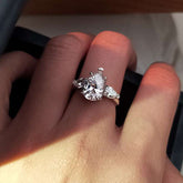 Pear Cut Synthetic Diamond Celebrity Engagement Ring