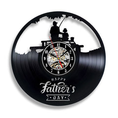 Fathers Day Gift Custom Vinyl Record Clock