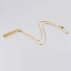 Engraved Bar Couple Promise Necklaces Set
