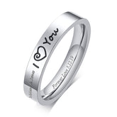 I Love You Custom Promise Ring Gift for Boyfriend 4mm