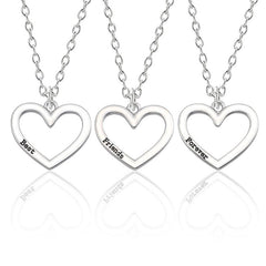 Best Friends Forever Necklaces Set for 3