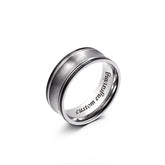 Name Engraved Mens Wedding Band 8mm