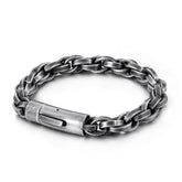 Custom Engravable Vintage Mens Bracelet 8 Inches Steel