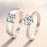 Couples Promise Rings Set (Adjustable Size)