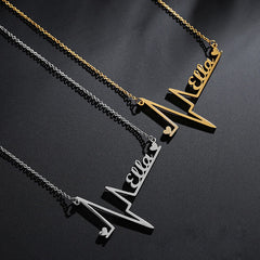 Heartbeat Custom Name Necklace