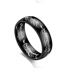 Lord of the Rings Theme Ring for Guys - Stainless Steel Anniversary Gift