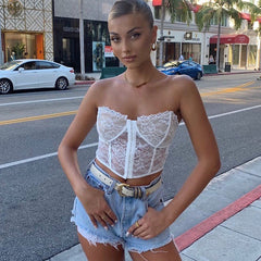 Women's Corset Crop Top