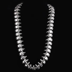 Skull Punk Biker Style Chain Necklace for Men - 316L Stainless Steel, 65cm