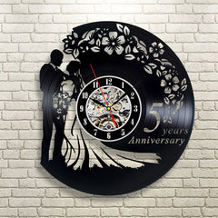 5th Anniversary Gift Vinyl Record Custom Clock