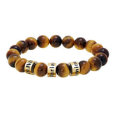 Personalized Charm Beads Mens Bracelet