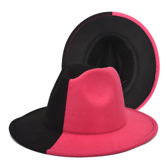 Color Matching Big Edge Felt Unisex Hat