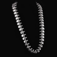 Skull Punk Biker Style Chain Necklace for Men - 316L Stainless Steel, 65cm