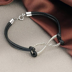 Infinity Charm Name Bracelet for Men