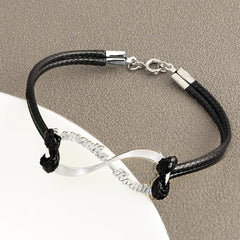 Infinity Charm Name Bracelet for Men
