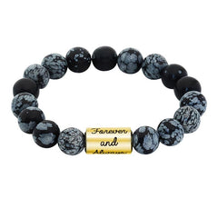 Custom Alabaster Beads Bracelet for Men