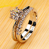 Gulleiâ„?1 Carat Lab Grown Diamond Staked Ring Set - Engravable