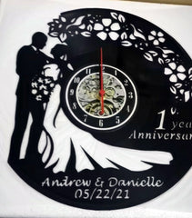 1st Anniversary Gift Vinyl Record Custom Clock