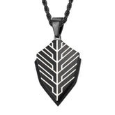 Engraved Shield Pendant Mens Army Necklace