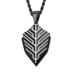 Engraved Shield Pendant Mens Army Necklace