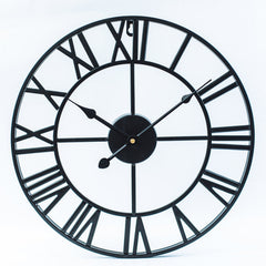 Roman Numerals Large Metal Analog Wall Clock