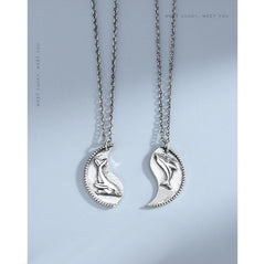 His and Hers Matching Necklaces Gift for Couple
