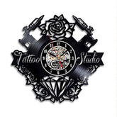 Gift for Tattoo Artist Vinyl Record Clock