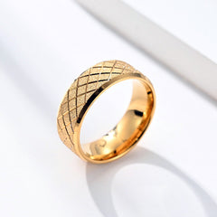 Engraved Frosted Ring for Him