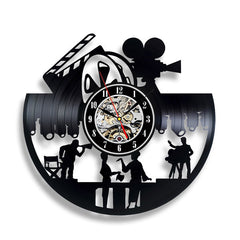 Gift for Cinematographers Vinyl Record Clock