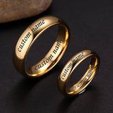 Matching Promise Rings for Couples Gold Plated Titanium