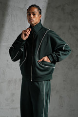 Completo tracksuit vibe strip uomo verde gucci
