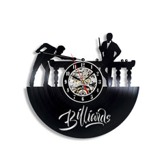 Gift for Billiard Player Vinyl Record Clock