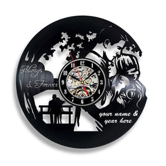 Anniversary Gift Personalized Vinyl Record Clock