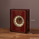 Vintage Book Storage Box Table Clock â€?Silent Sweep (14.5×12×5.5 cm)