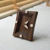 Two-Tone Solid Wood Desk Clock �Silent, Minimalist (7�5 cm)