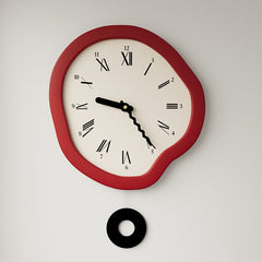 Enchanted Dance â€?Silent Pendulum Clock w/ Roman Numerals (33×35 cm)