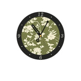 Art Deco Floral Silent Wall Clock �12" Canvas Print