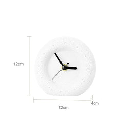 Nordic Sandstone Desk Clock â€?Silent, Minimalist (12×12×4 cm)