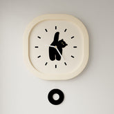 Black Cat Kids Silent Pendulum Clock �11.8"