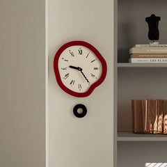 Enchanted Dance â€?Silent Pendulum Clock w/ Roman Numerals (33×35 cm)