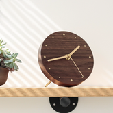 Walnut Desk Clock â€?Solid Wood, Silent Minimalist (15×15×2cm)