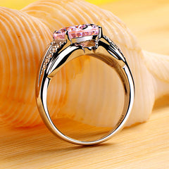 Engraved 3 Carats Oval Cut Lab Diamond Ring
