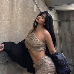 Fashion High Waist Slim Bag Hip Suit Women