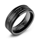 Custom Tungsten Mens Ring Christmas Gift 8mm