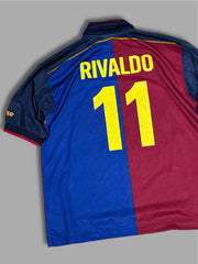 Jersey maglia calcio Barcellona Rivaldo 10 tg XL