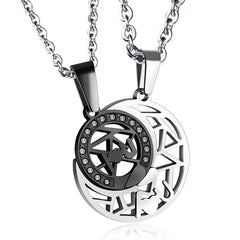 Interlocking Engravable Couples Jewelry Set for Soulmates