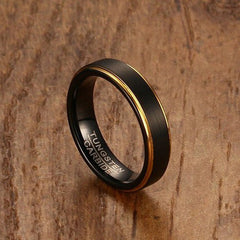 Custom Name Mens Wedding Band Tungsten 5mm