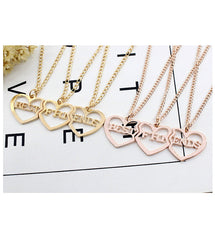 Bff Best Friends 3 Piece Necklaces Anniversary Gift