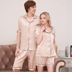 Luxury Silk Couple's Pajama Set | Bridal & Honeymoon Style